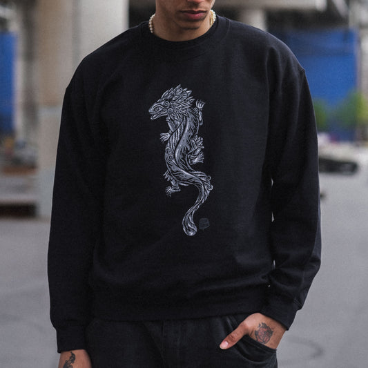 Axolotl Stoner Doom Metal Graphic Sweatshirt