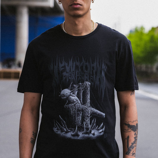 Axolotl Brooklyn Bridge Death Metal Graphic Tee