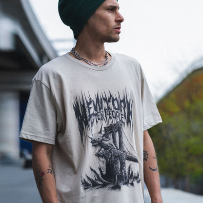 Axolotl Brooklyn Bridge Death Metal Graphic Tee