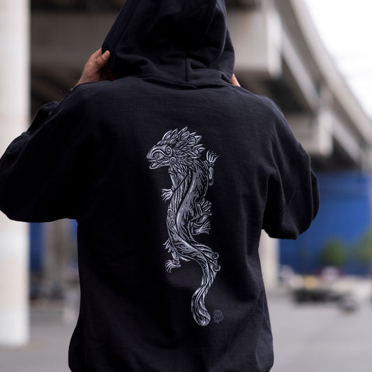 Axolotl Stoner Doom Metal Graphic Pullover Hoodie