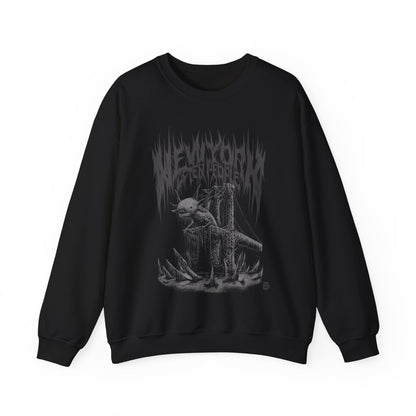 Axolotl Brooklyn Bridge Death Metal Graphic Sweatshirt