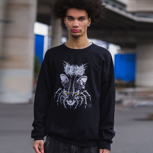 Iriomote Cat Death Metal Graphic Sweatshirt