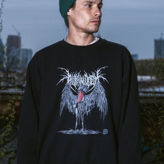 Shoebill Death Metal Graphic Sweatshirt