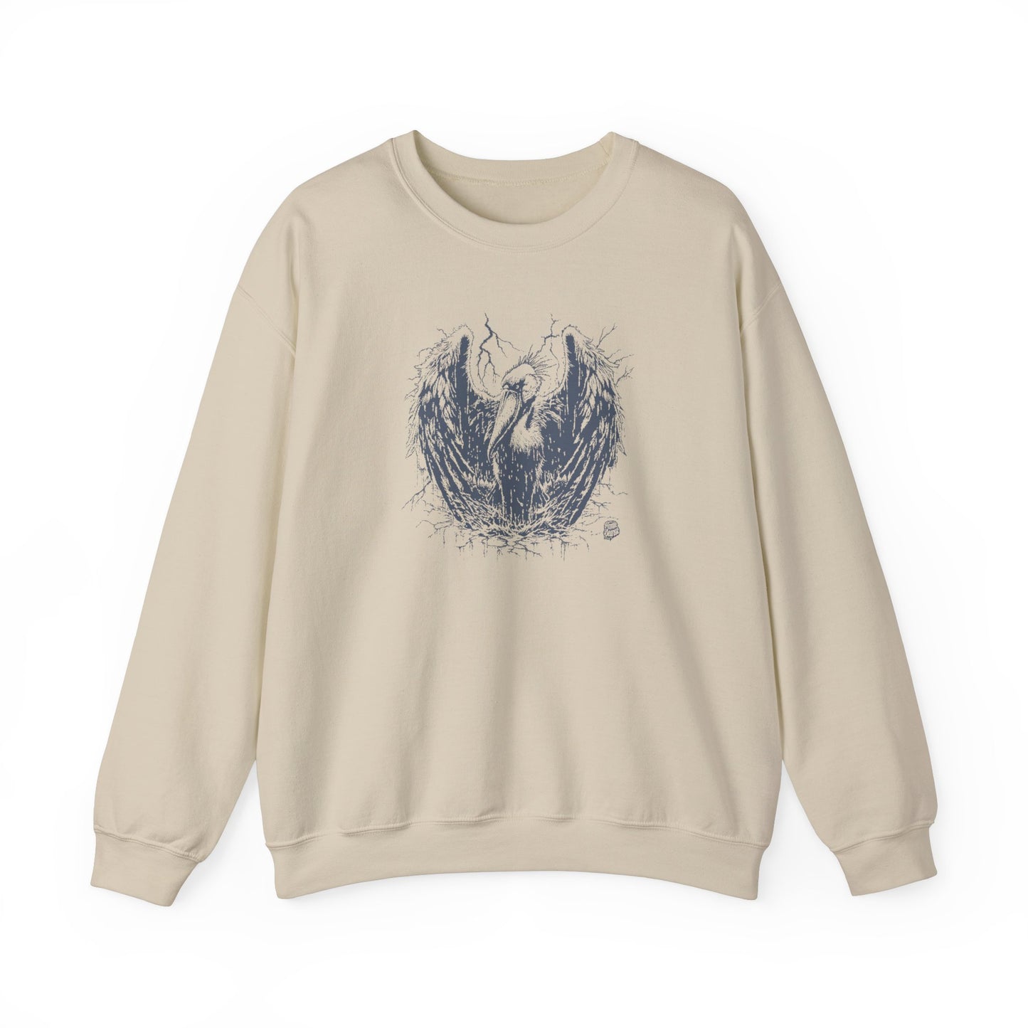 Shoebill Line Art Death Metal Sweatshirt