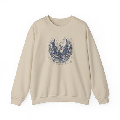 Shoebill Line Art Death Metal Sweatshirt