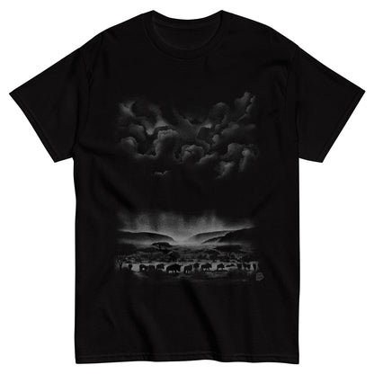 Wildebeest Migration Dark Art T-Shirt