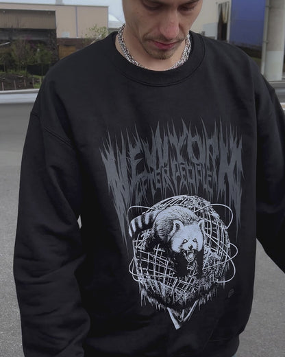 Red Panda Flushing Meadows Death Metal Graphic Sweatshirt