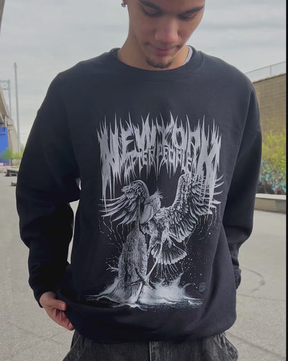 Shoebill Empire State Death Metal Graphic Sweatshirt